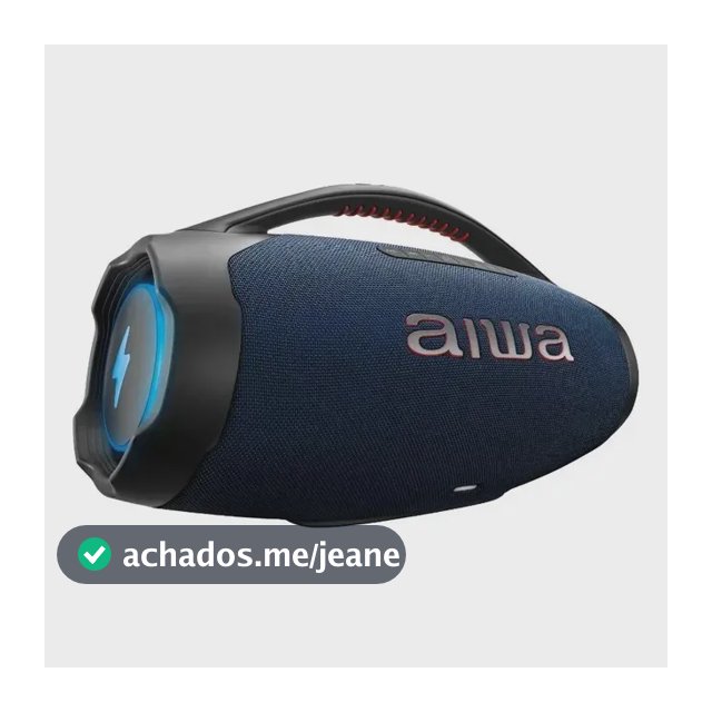 Caixa de Som Boombox Plus AIWA BBS-01-LBL 200W Bluetooth 30H IP66 USB RGB