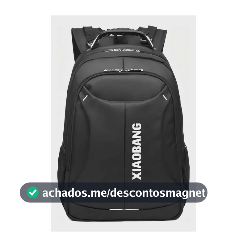 Mochila Escolar Reforçada Xiaobang BW-1904D Preto 40L Para Notebook 17 Polegadas