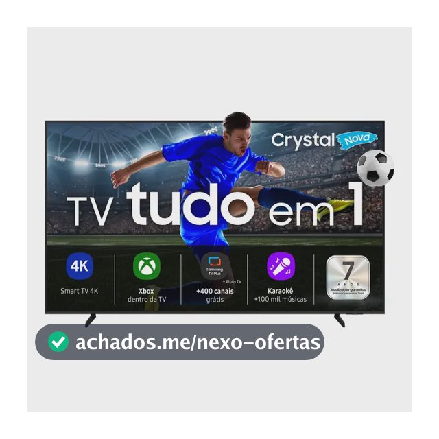 Samsung Smart Tv 65 Crystal Uhd 4k U8600f 2025, Xbox Cloud Gaming, Canais Gratuitos, Alexa