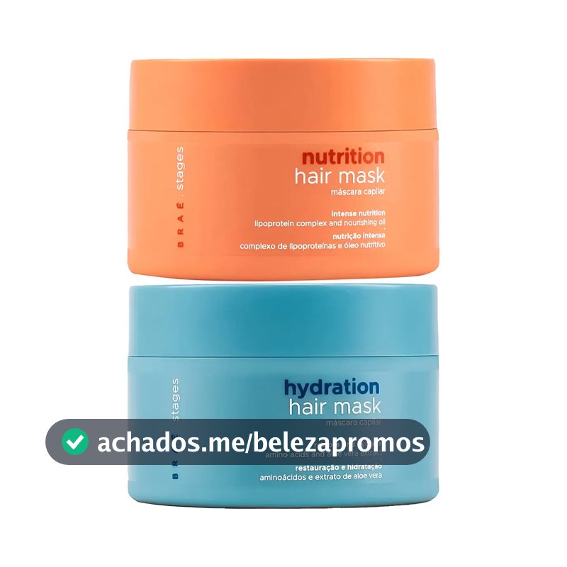 Máscaras De Tratamento Nutrição + Hidratação Stages - Braé