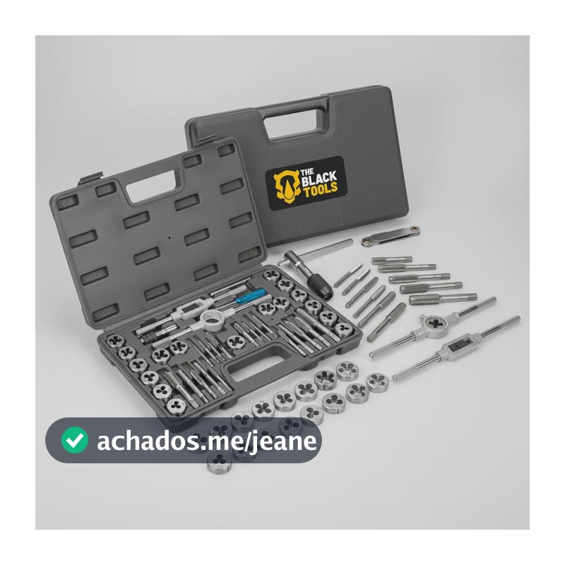 Jogo Vira Macho Fazer Rosca Manual 40 Peças Multifuncional