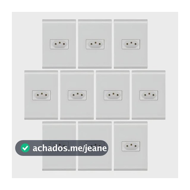 Kit 10 Tomadas 10a 250v Tramontina Liz 4x2 Branca Branco