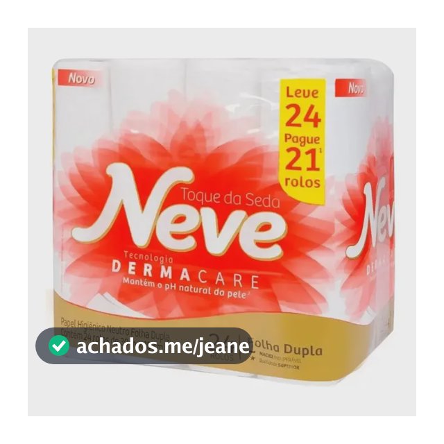 Papel Higienico Toque De Seda Folha Dupla 24 Unidades Neve