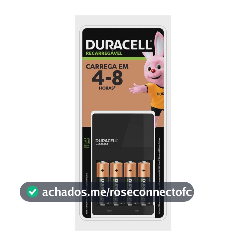 Carregador De Pilhas Recarregáveis Duracell Aa/aaa Com 4 Aa