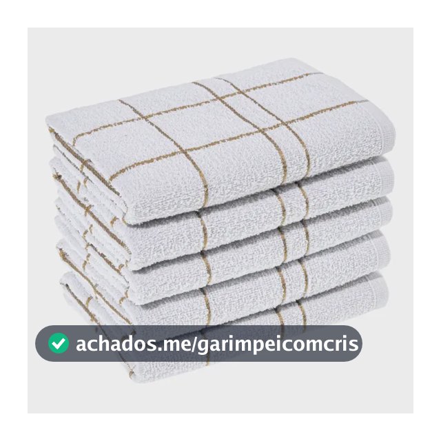 Kit 5 Pano Cozinha Louça Algodão Xadrez Branca Alta Absorção Branco Xadrez