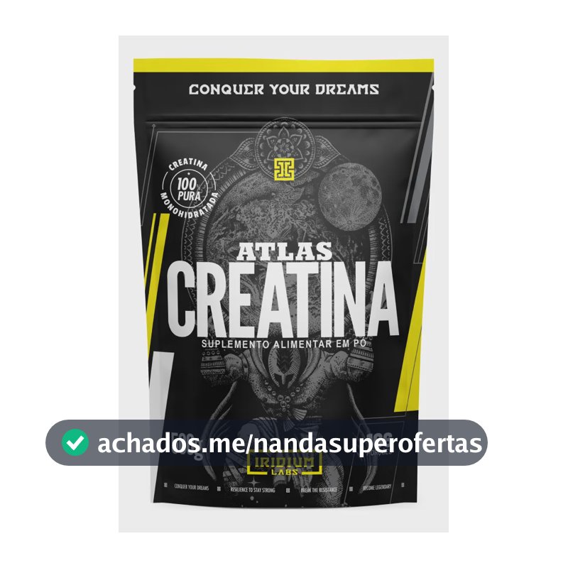 Creatina Atlas Monohidratada 500g - 100% Pura - Iridium Labs Sem sabor