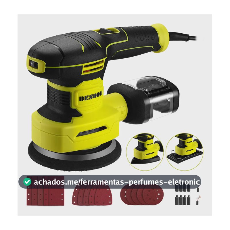 Lixadeira Orbital 350w 3 En 1 Lijadora Electrica Professional Redonda Cuadrada En Forma De Delta 6 Velocidades Com 15 Lixas Desoon
