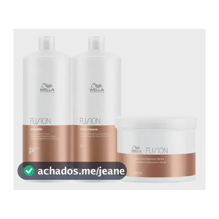 Kit Fusion Shampoo, Condicionador 1l E Mascara 500ml - Wella