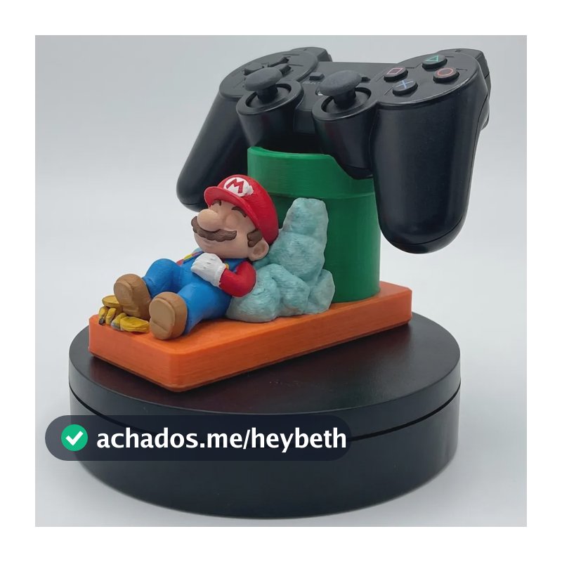 Suporte Controle Ps5 Ps4 Xbox Mario Branco