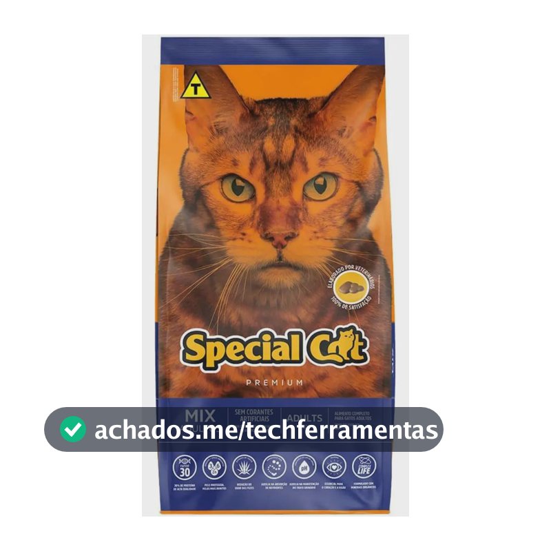 Alimento Special Cat Mix Adultos 10,1kg Ração Gato Saudável
