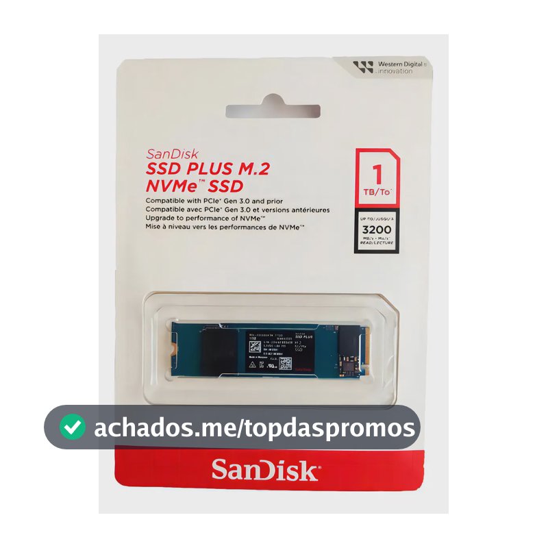 Ssd M.2 1tb Sandisk Plus Nvme 2280