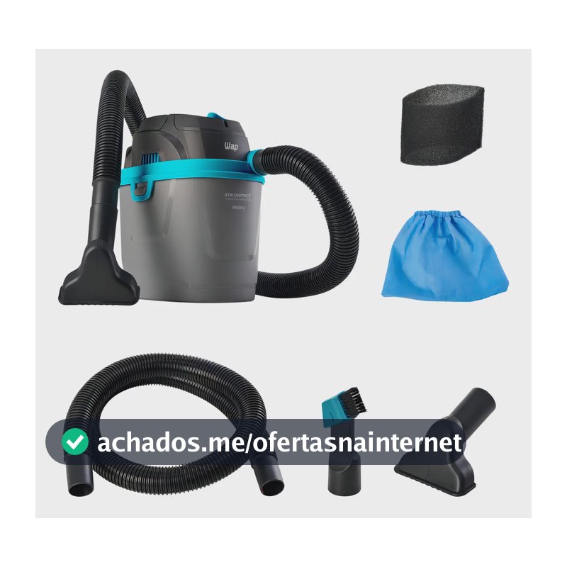 Aspirador De Pó E Líquido Portátil Wap Gtw Compact 1400w 5,5L 220V