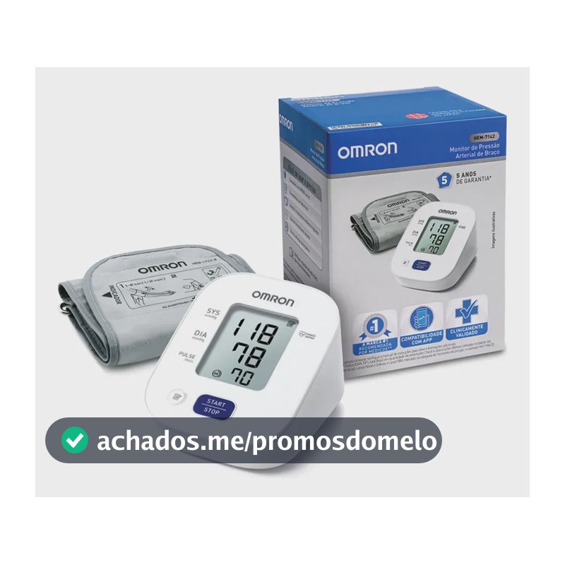 Aparelho Monitor Medidor Pressão Arterial Omron HEM-7142 Monitor Digital