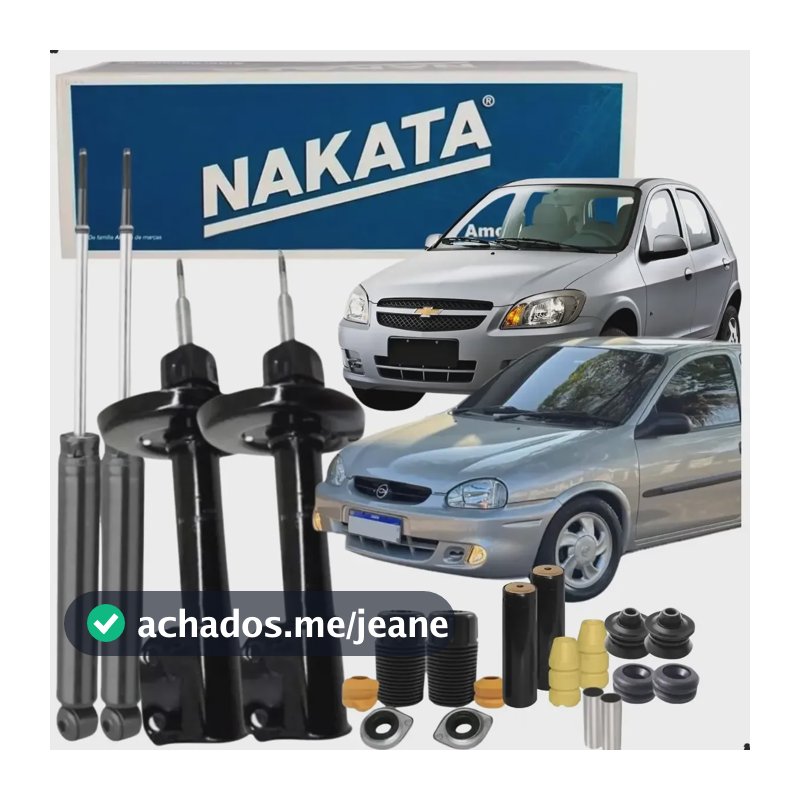 4 Amortecedor Diant Tras Nakata Celta Corsa Classic Com Kit