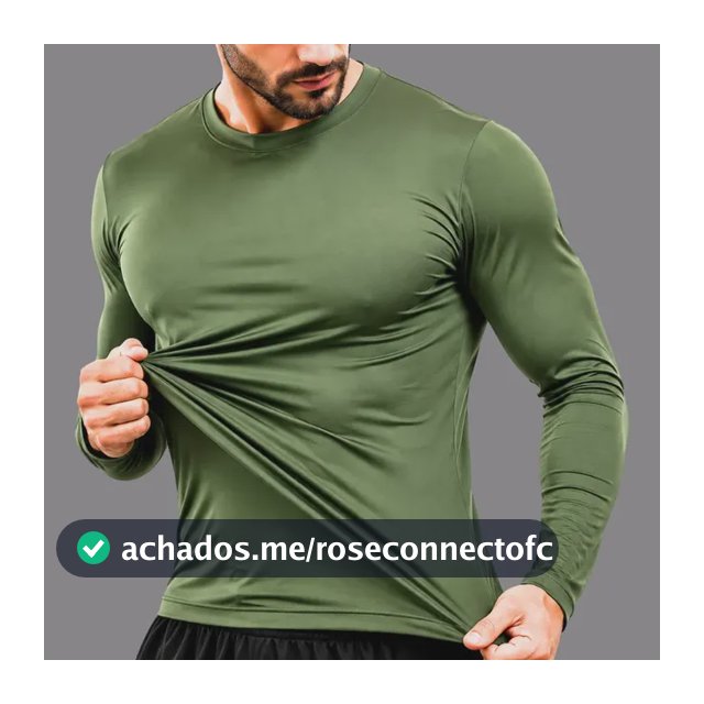 Camisa Segunda Pele Manga Longa Uv 50 Proteção Masculino Sol