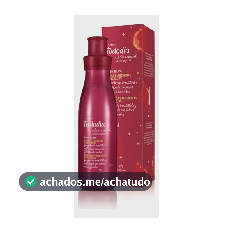 Body Splash Natura Tododia Romã E Amêndoas Glaceadas 200ml