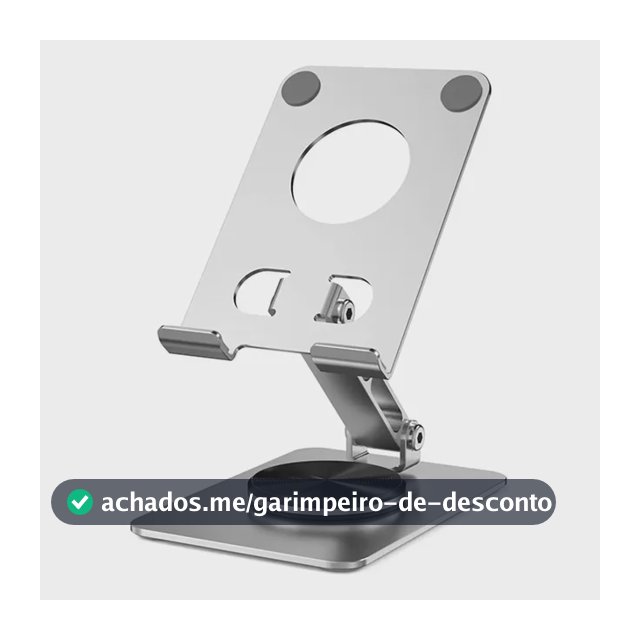 Suporte Apoio De Mesa Para Celular Alumínio Giratória 360°