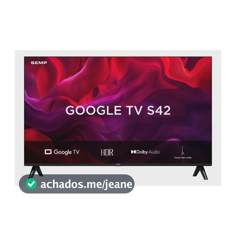 Smart Tv Semp 50 Polegadas Led Full Hd S42 Wi-Fi Bluetooth Google Tv Hdr10 Dolby Audio 50s42