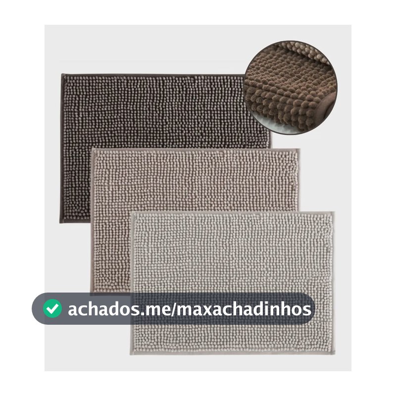 Kit 3 Tapetes De Banheiro Microfibra Bolinha Antiderrepante Cor Sortido