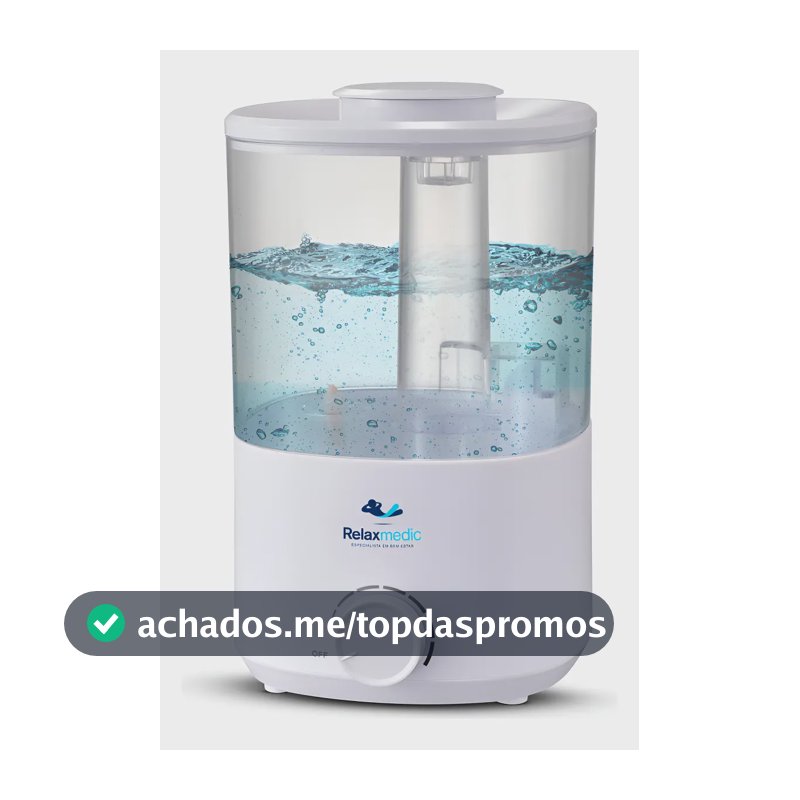 Umidificador Ayro 2l Com Névoa Contínua Relaxmedic Branco 127/220v