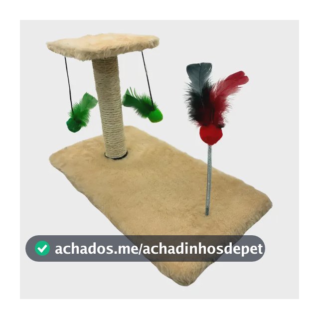 Arranhador Com Brinquedos Com Sisal  E Bolinhas