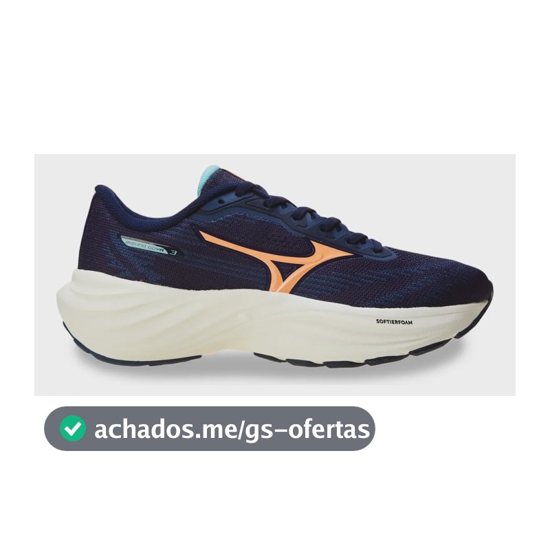Tênis Feminino Goya 3 Mizuno Marinho/papaia Liso 35 Br