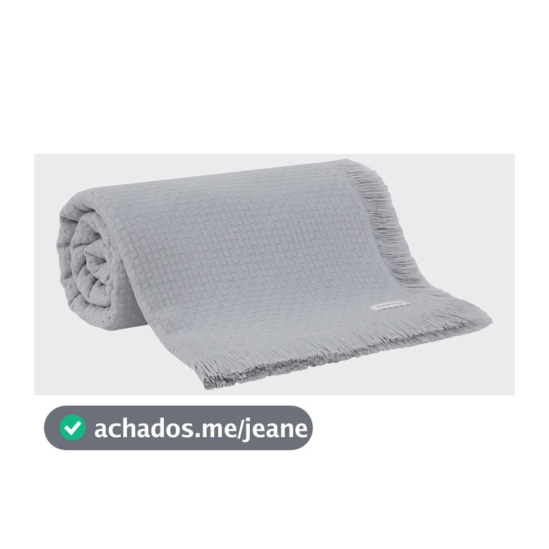 Colcha Casal Buddemeyer In Design 100% Algodão Cinza