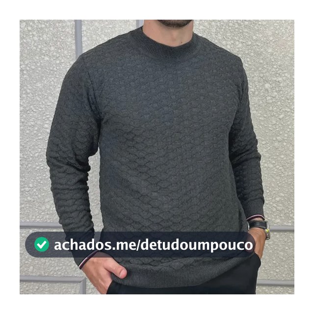 Suéter Masculino Blusa De Frio Tricô Lã Social Casual Liso