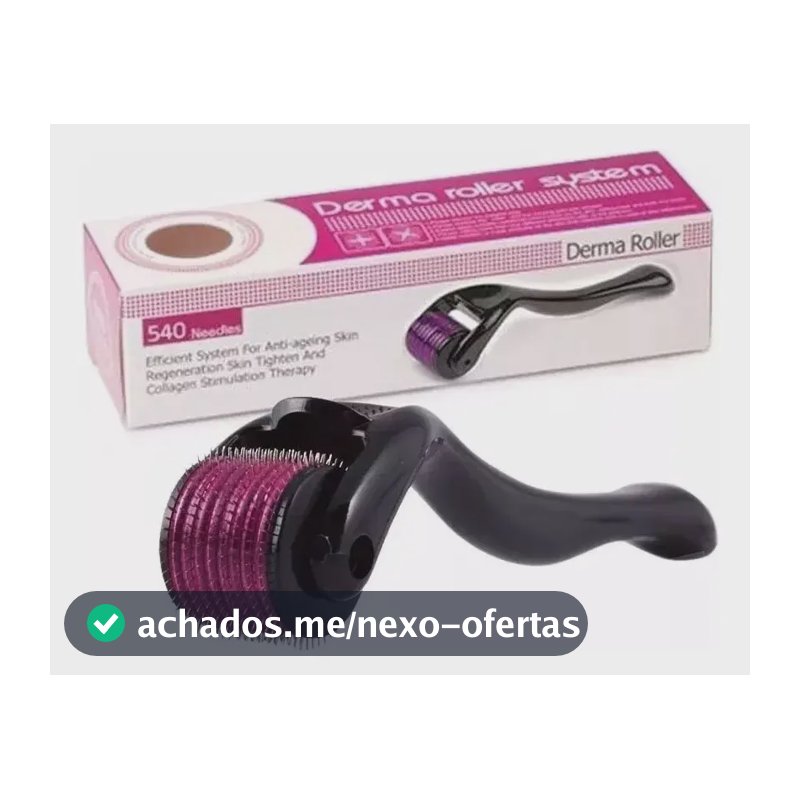 Dermaroller Microagulhamento 540 Agulhas 2mm Rosto Corpo Barba