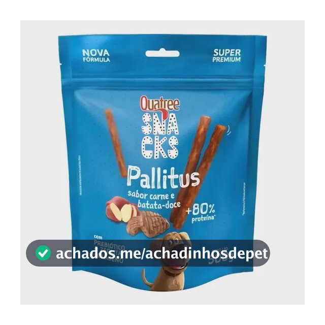 Quatree Snacks Pallitus Sabor Carne E Batata Doce 500g