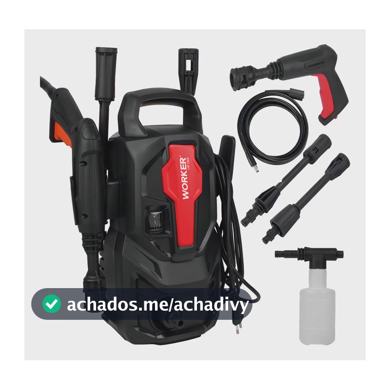 Lavadora De Alta Pressão Potente 1305lbs Kit Shampoo Worker