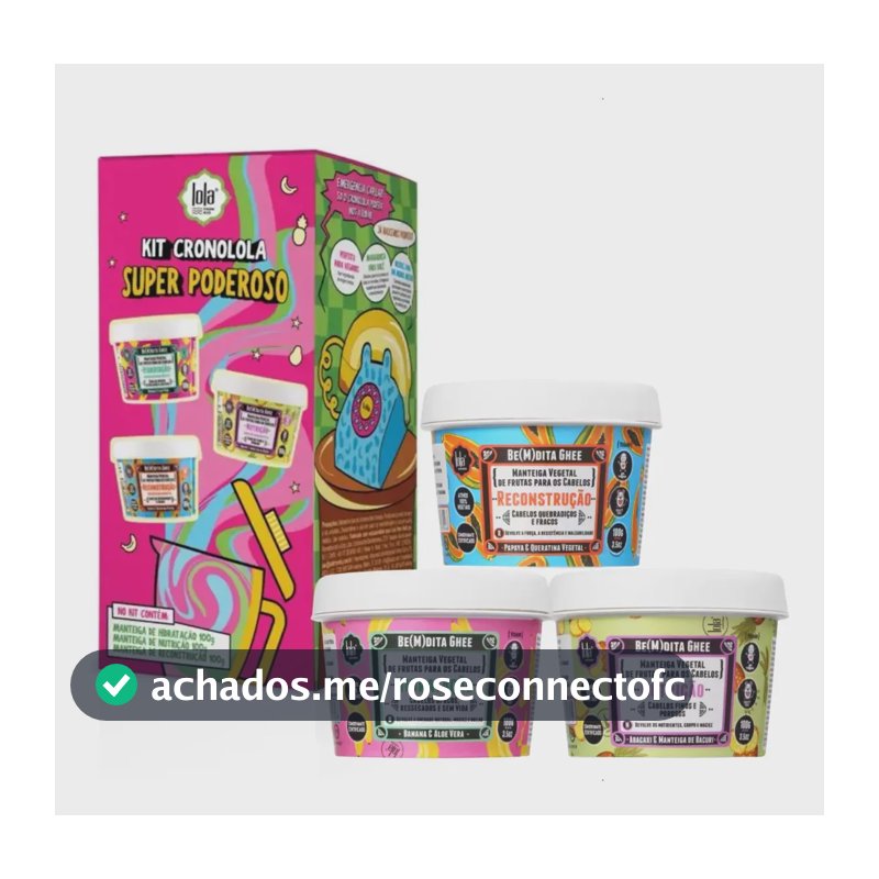 Kit Capilar Cronolola Lola Cosmetics 3 Máscaras 300 mL