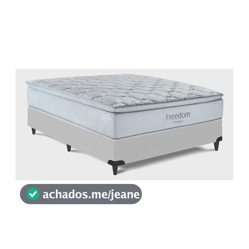 Cama Box E Colchão Freedom - Casal (138x188) Branco