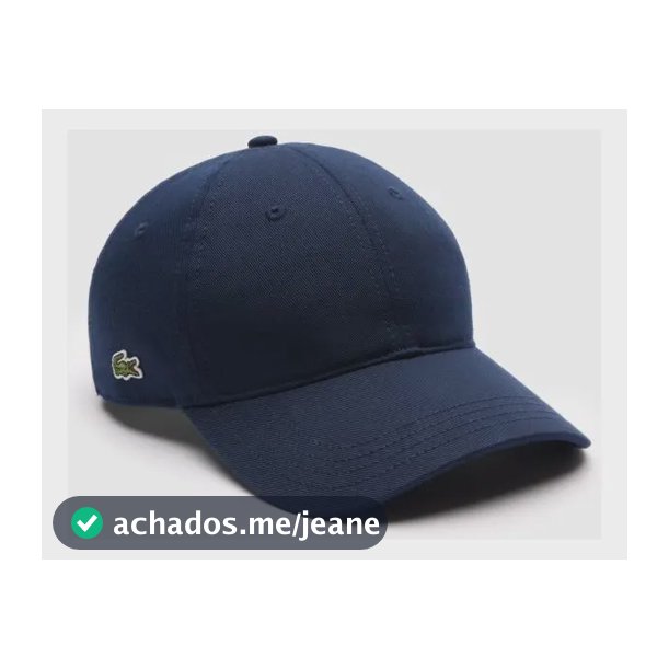 Boné Da Lacoste Unissex Em Sarja De Algodão Orgânico Cor Azul-marinho Tamanho Tu