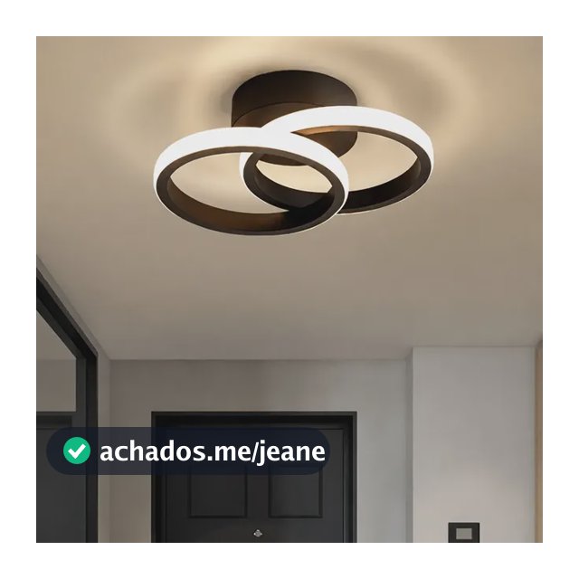 Lustre Luminaria Teto Led Moderno 3 Cores Redondo 25x10x19cm
