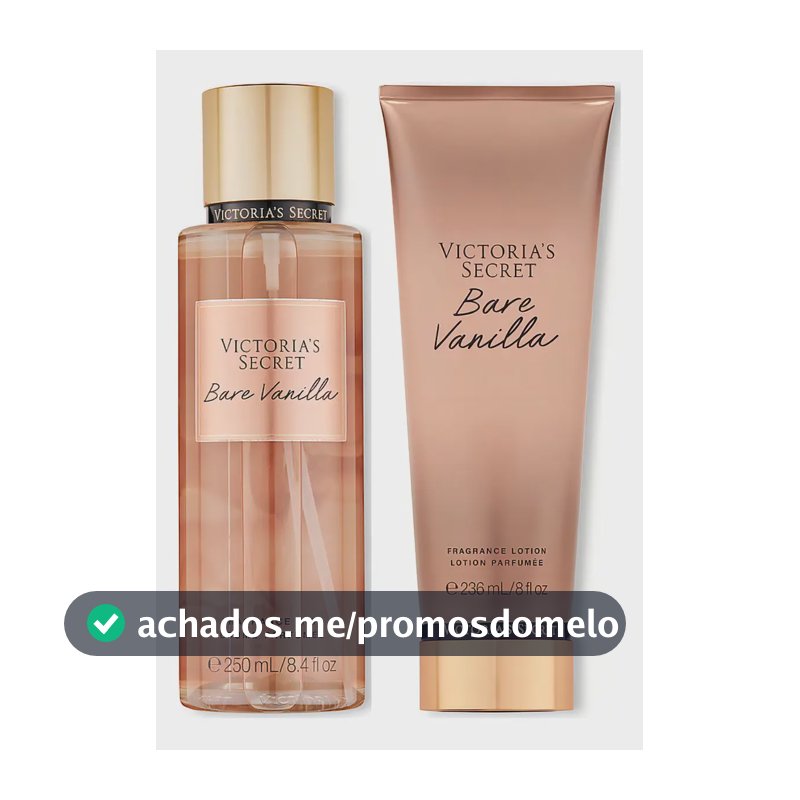 Kit Bare Vanilla Body Splash + Body Lotion Victoria's Secret Fragrância Baunilha