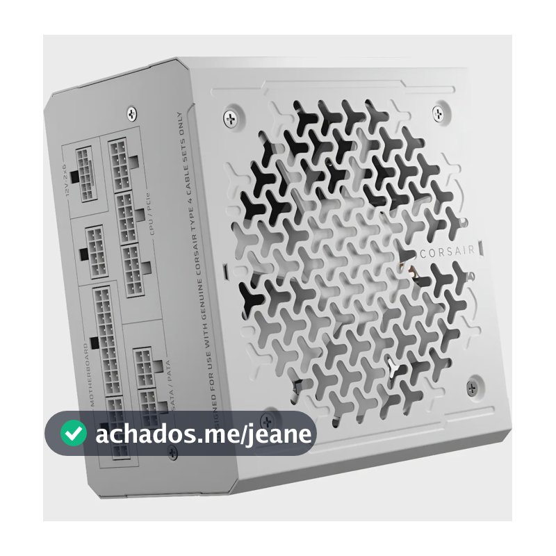 Fonte de alimentação Corsair RM1000e 1000w 80 Plus Gold Modular Atx White