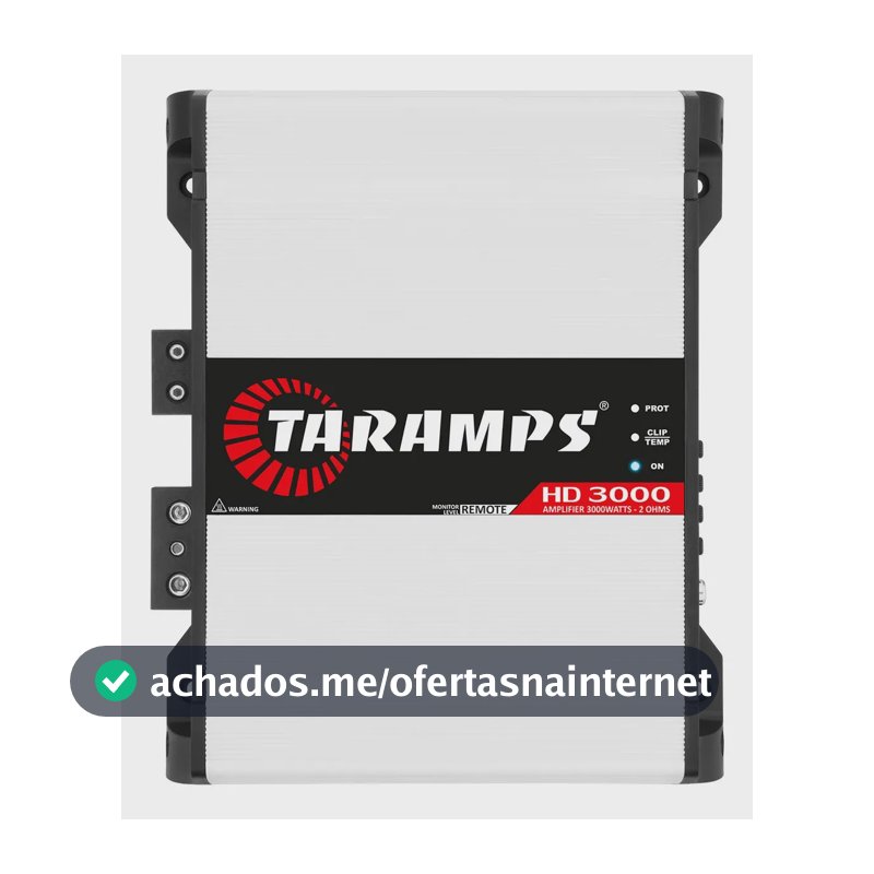 Módulo Amplificador Taramps HD 3000 de 3000W para Carro 2 Ohms