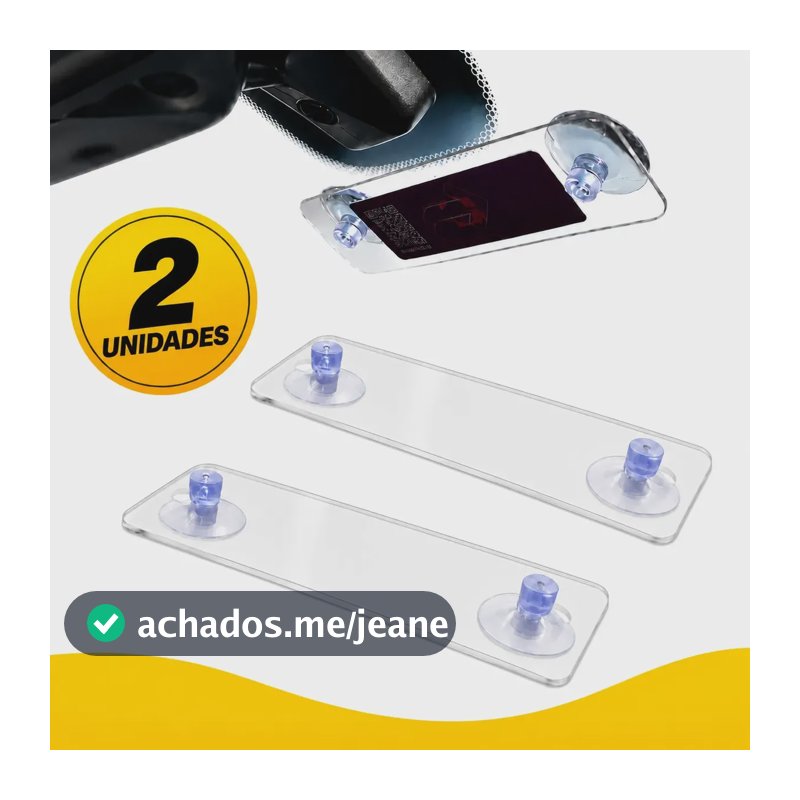 Kit 2 Suportes Para Tag De Pedágio Para-brisa Veicular