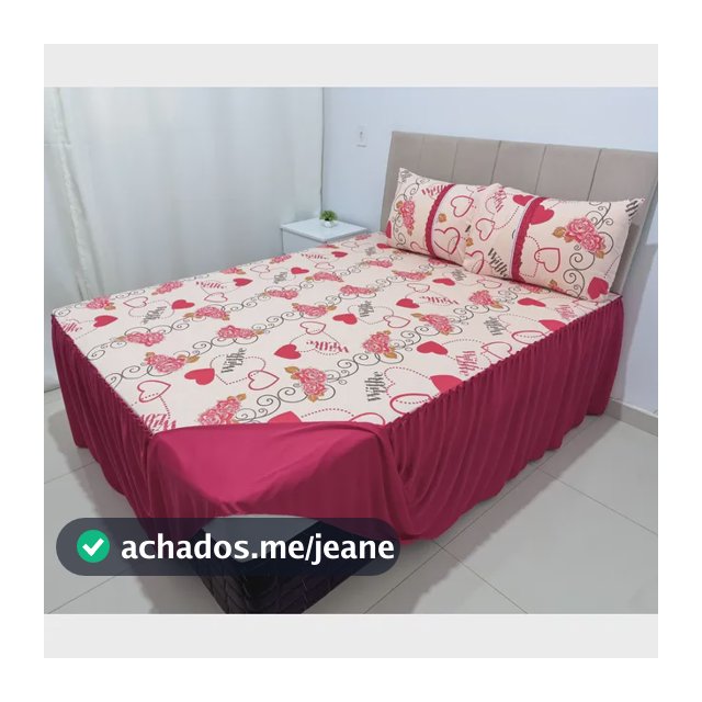 01 Jogo De Colcha Malha Casal C/ Elástico Babado Algodão
