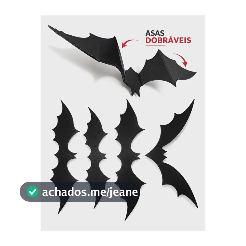 Kit Com 40 Morcegos Para Decoração De Hallowenn 3d Festa