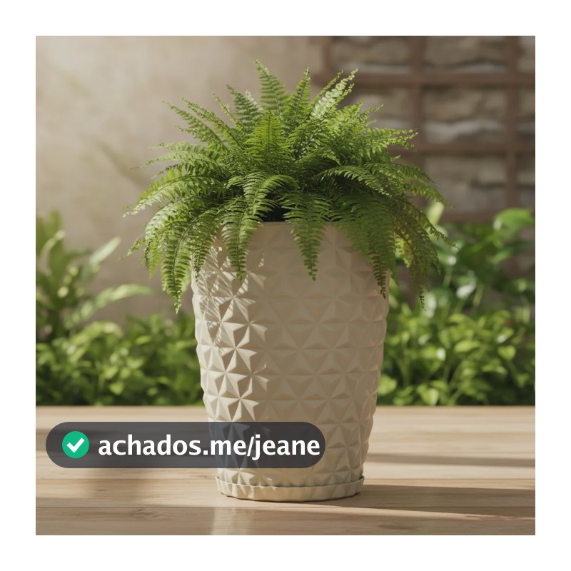 Vaso Grande Para Plantas Coluna Redonda Diamante C/ Prato N3