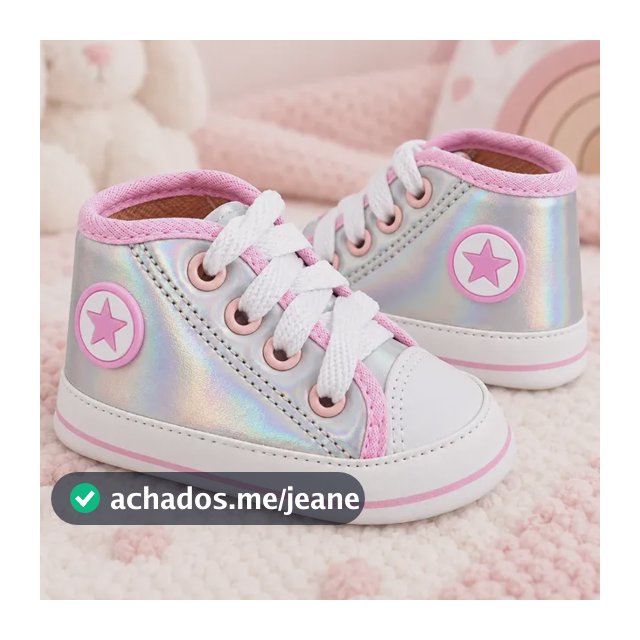 Tenis De Bebe Menina Starzinho Cano Alto (prateado)