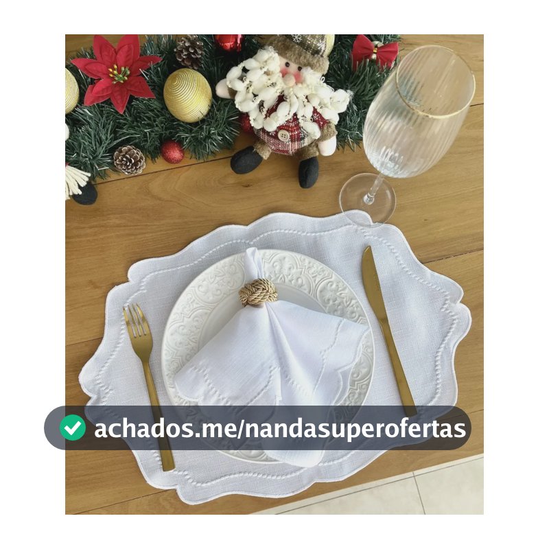 16 Pçs (8jgos) Jogo Americano Bordado Todobranco +guardanapo Branco