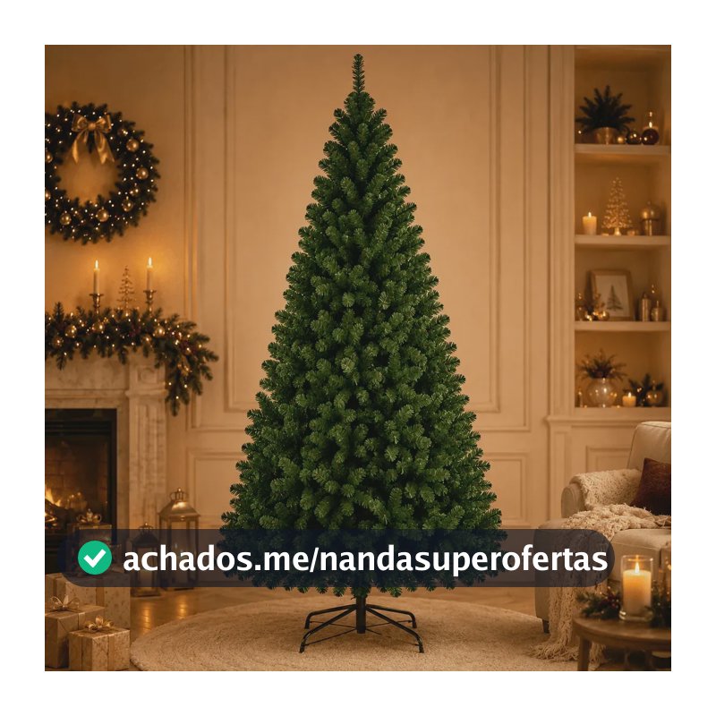 Árvore De Natal 2 Metros 600 Galhos Grande Tradicional Luxo Cor Verde