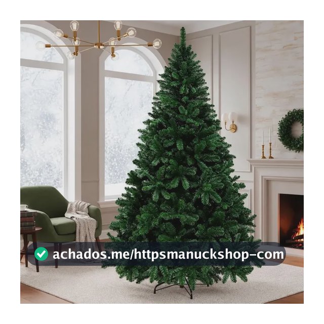 Árvore De Natal 2,40m 2084 Galhos Premium Pé Metal Grande Verde