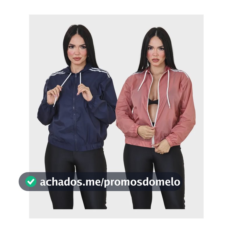 Kit 2 Jaqueta Corta Vento Poliamiada Uv  K-way Anorak Azul Marinho E Rose Gg