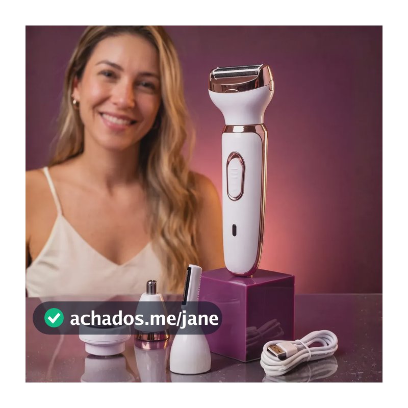 Depilador Eletrico Feminino 4 Em 1 Maquina Aparador Intimo Depilador 4 Em 1 A Bateria | Bivolt