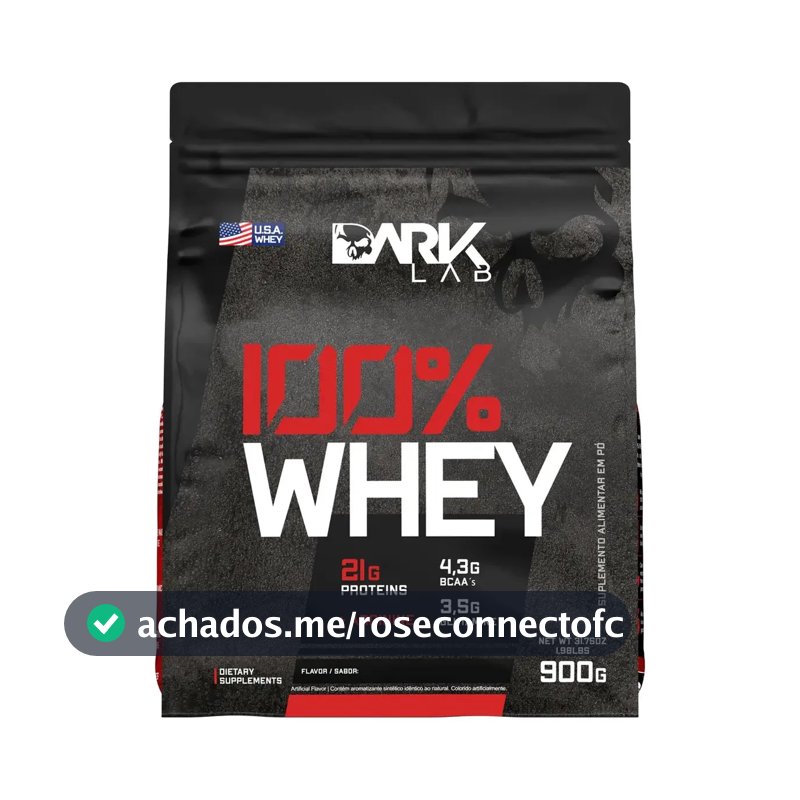 100% Whey Protein 900g Sabores - Dark Lab Sabor Chocolate Chocolate