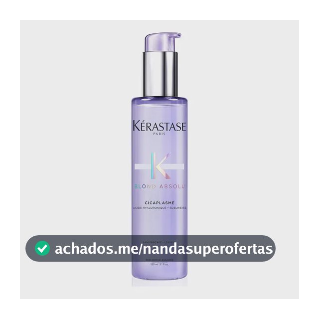 Kérastase Blond Absolu Cicaplasme Sérum Termoprotector para Cabelo Loiro, Tingido ou Descolorido, Sem Enxágue, com Filtro UV, Protege, Nutre e Controla o Frizz, 150 ml